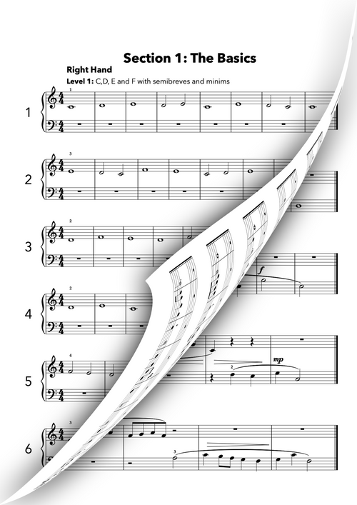 Beginner Sight Reading Exercises Book (420 Exercises)